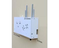 Router rack di stoccaggio - Mensole libero perforata Parete attrezzata Creative Box a muro Set - Top Box Telaio ( colore : Trifoglio )