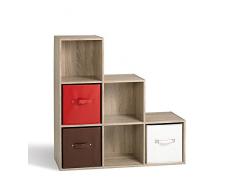 Alsapan 483662 - Scaffale in truciolato, effetto quercia, 93 x 30 x 94 cm