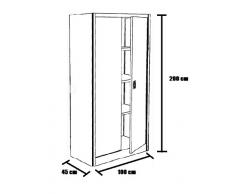 ARMADIO IN METALLO PER UFFICIO ARCHIVIO ARMADI METALLICI ARMADIETTO METALLICO 100x45x200-CONSEGNA 5 GIORNI