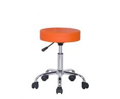SixBros.Sgabello imbottito per ufficio arancio - M-95027/2128