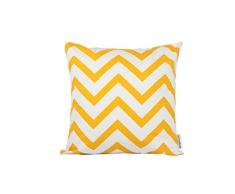 Dongguandong Comoco® - Set di 2 federe per cuscini, fantasia geometrica, tela decorativa per cuscini dei divani, Yellow, 60 x 60 cm