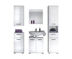 Trendteam, 1116-301-01 Mobile sottolavabo da bagno Skin 60 x 56 x 31 cm, lucido, Bianco (Weiß)