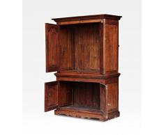 Credenza indiana coloniale in legno di teak