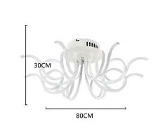 Lonfenner Personalità creative led soffitto Lampade illuminazione soggiorno camera da letto art fiore Lampadario Lampada moderna minimalista Ristorante 80 * 30CM,8 80 cm