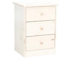 Steens 17800313 Mario - Comodino 57 x 42 x 35 cm, legno di pino massiccio, colore: Bianco slavato
