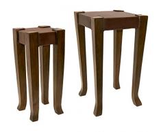 Moycor 99202 - Comodino ausiliare pelle S/2 - 37x37x65/24x24x56