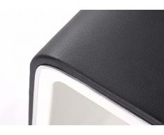 Modular mia048,31.li Comodino, similpelle, nero/bianco, 53 x 40,5 x 45 cm