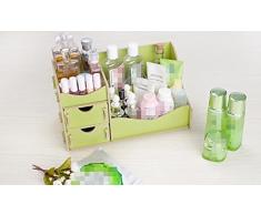 KTZLL Comodino comò pelle cura cosmetica storage desktop casella cassetto gli scaffali di legno , 3