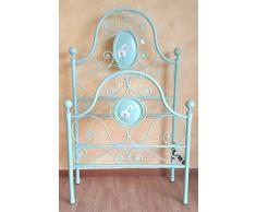 Letto singolo in ferro battuto "Orchidea"