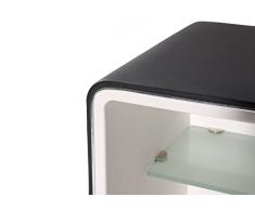 Modular mia048,31.re Comodino, similpelle, nero/bianco, 53 x 40,5 x 45 cm