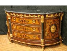 Barocco comò cassetti nero marmo antico stile louisxv moba055 0dsw