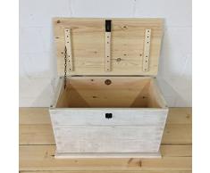 The Handmade Furniture Company - Cassapanca in legno anticato, stile rustico shabby chic, fatta a mano in Inghilterra