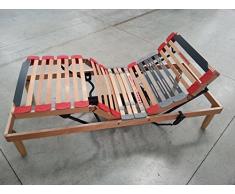 Rete Elettrica a doghe in Legno Singola 85x195 regolatori di rigidità e ammortizzatori