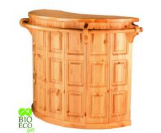 Bioecoshop Bancone Bar In Legno Di Pino Svedese Massello Mis 150X60 Cm Altezza 100 Cm Made In Italy