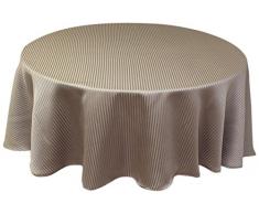 Tovaglia antimacchia rotonda 180 cm RAY tortora, jacquard