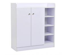 Outsunny - Scarpiera in legno - Armadio Entrata Corridoio - 80 x 30 x 90 cm