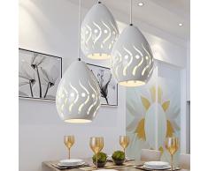 Baredury Nordic Minimalista Sala Da Pranzo Lampadari Tre Round Sala Vuota, Luci Led Creative Lampada Da Tavolo,Singola Luce Bianca