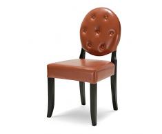 IKAYAA Classico Stile Antico Trapuntato Cucina Sala da Pranzo Sedia PU Leather Accento lato Soggiorno Sedia
