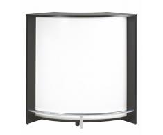 Simmob SNACK106NOB Mobile Bar/bancone da cucina/station mobile in legno, colore: nero/bianco, 53,3 x 106,9 104,8 x cm