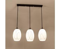 KHSKX Semplice moderno led Lampadario rotondo, tre lampadari, Lampade da Nordic bar tavolo sala da pranzo sala da pranzo,B