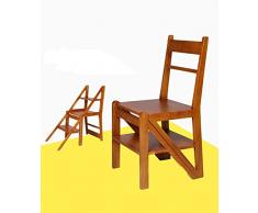 ZENGAI Sedie pieghevoli Legno Massiccio Scaletta Chair Sgabello Legno Semplicità Moderna Sedia Da Pranzo Scala Casa Sedie E Sedie In Stile