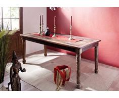 Massiccio mobili Vintage in legno massiccio mobili tavolo da pranzo in legno laccato multicolore 150 x 80 in legno massiccio Rapunzel #07