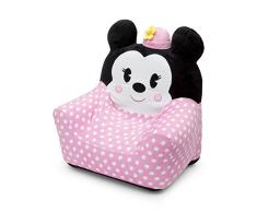 Delta Children Minnie Mouse Sedia Bambino Gonfiabile, Velours, Rosa, 77.50x58.40x80.00 cm