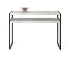 Mobilifiver Luxury Consolle Ingresso, Melaminico/Metallo, Cemento, 110 x 40 x 80 cm