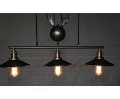 Coquimbo Retrò Retrattile Lampadario A Sospensione Luce Della Lampada Regolabile 3 Capo A Sospensione A Luce Soffitta Vintage Style Lampadari Lampade Lampadario Senza Lampadina