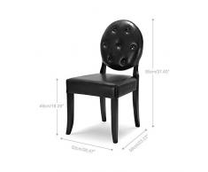 IKAYAA Classico Stile Antico Trapuntato Cucina Sala da Pranzo Sedia PU Leather Accento lato Soggiorno Sedia