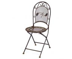 Nostalgia da giardino in ferro battuto 9kg sedia pieghevole stile antico ferro