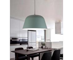 SJUN Lampadario Soggiorno Sala Da Pranzo Moderna Nordico Del Metallo,40 Cm * 24 Cm,Verde