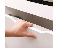 weiju fmj-fxt 2 strati Dump Panca scarpiera scarpiera scarpiera in legno con seduta imbottita, pieghevole Elegante semplicità, Legno, White, 40CM*29CM*50.5CM