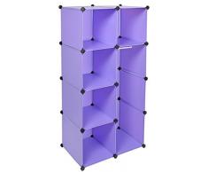 Armadio/Armadietto a muro per corridoio camera da letto a scomparti senza viti, colore: viola/lillˆ