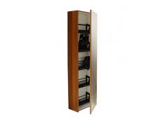 Valdomo 7251/12 Scarpiera Anta a Specchio, Legno, Noce, 50x29x180 cm