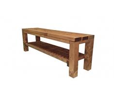 PANCA PANCHINA CON RIPIANO INFERIORE PORTA SCARPE 150x38.5x50h ANCHE SU MISURA