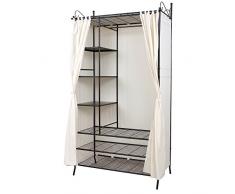 Songmics Armadio Cabina Guardaroba Appendiabiti In Acciaio con Copertura 210 x 58 x 108 cm RTG04H