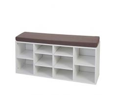 Scarpiera panca con cuscino Brisbane T651 MDF 29x104x49cm