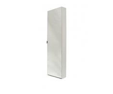 Valdomo Mirror Scarpiera Anta a Specchio, Legno, Bianco, 50x18x180 cm