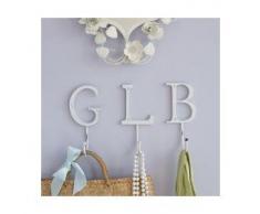 Gancio a U in metallo anticato, ideale per appendere gioielli, sciarpe, cappelli e cappotti, colore: bianco