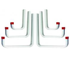 Headbourne Hr8130X - Attaccapanni tradizionale verticale con portacappelli e portaombrelli, bianco