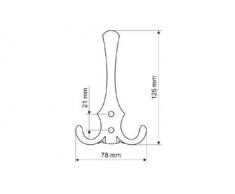 Gancio attaccapanni di Metallo da Cappelli Effetto Ottone