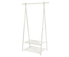 Songmics Appendiabiti Attaccapanni Appendino da Pavimento con Scaffale Scarpiera per Corridoio Ingresso Bianco HSR05W