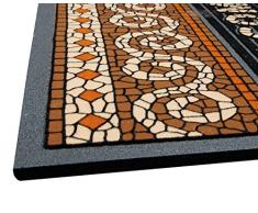ZERBINO CIOTTOLATO WELCOME in gomma antiscivolo 40x70 cm interno esterno mod.FORMAT 51