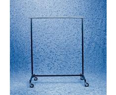 STENDER SUPER RINFORZATO ROBUSTO STAND ABBIGLIAMENTO 130 cm APPENDIABITI ATTACCAPANNI CARRELLO PORTA ABITI X NEGOZI GUARDAROBA CABINA ARMADIO CASA CAMERA DA LETTO CAMBIO STAGIONE ALTA PORTATA RUOTE ROBUSTE