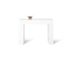 Mobilifiver Evolution Consolle Ingresso, Legno, Bianco Lucido, 110 x 40 x 80 cm