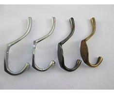 IRONMONGERY WORLD-MANIGLIA IN OTTONE TRADIZIONALE ®-GANCIO PER CAPPELLI E CAPPOTTI CON GANCI PER CORRIDOI, POLISHED BLACK NICKEL