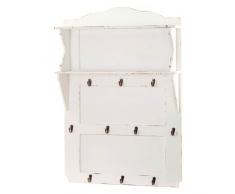 SIGIRIS - Guardaroba da parete retro SHABBY, BIANCO, 85x59 cm - 1501SG