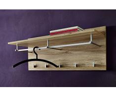 Paul cxhw203041 pannello appendiabiti legno chiaro di quercia San Remo, circa 90 x 37 x 30 cm
