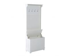 Homocm – Armadio Guardaroba con Contenitore e Appendiabiti in Legno MDF 73 x 34 x 180.5cm